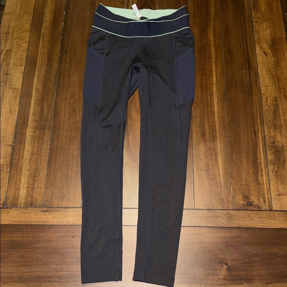 FP Movement by Free People Black and Mint Leggings XS full length